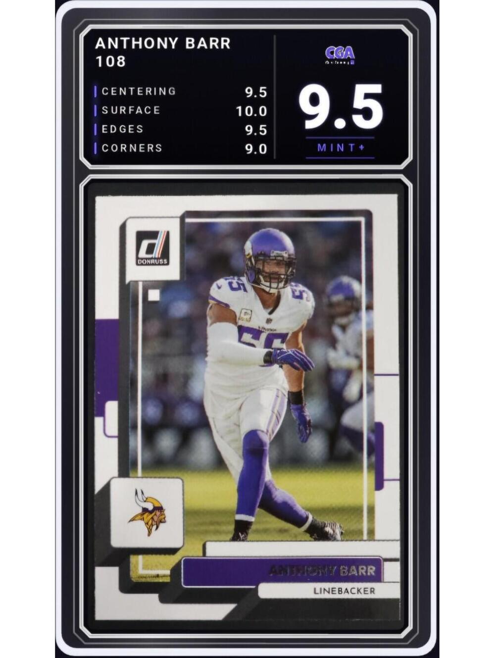 2022 Panini Donruss #108 Anthony Barr Minnesota Vikings - CGA 9.5 Digital Grade